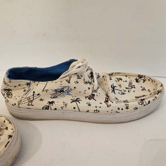 Vans Off The Wall Woman Size 10 Rata Vulc SF Summer Stories Casual Novelty Fun - Picture 7 of 11